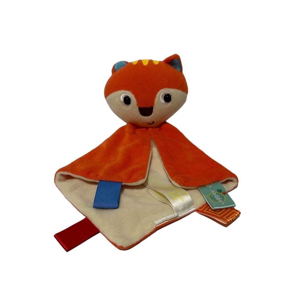 Taggies Bright Stars Orange Fox Tags Baby Lovey Soother Security Blanket Toy